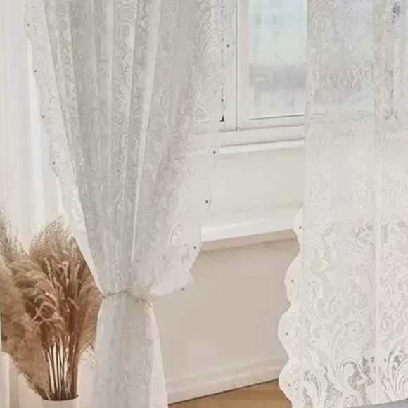 Frenc lace multiuser ring white Canopy, Curtains L 108 W 60 Big sale for a week - Picture 2 of 4